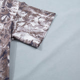 Drew Camouflage Woodland Print Drop Shoulder Tunic Tee - Brown