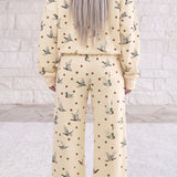Mallard Print Crewneck Pullover Two Piece Pants Set