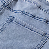 Naia Button Zip High Waist Flared Hem Jeans