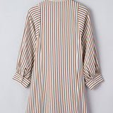 PREORDER Selena Knot Waist Puff Sleeve Button Down Mini Shirt Dress | Dropship