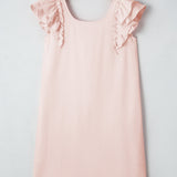 Macie Flutter Sleeve Square Neck Bow Back Mini Dress