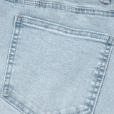 Daphne Frayed Cropped Straight Jeans - Beau Blue