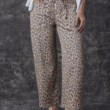 Collins Drawstring Elastic Waistband Pocketed Barrel Jeans