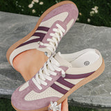 Warren Eyelet PU Leather Patchwork Color Pop Sneakers