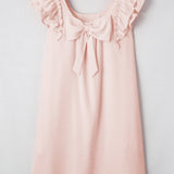 Macie Flutter Sleeve Square Neck Bow Back Mini Dress