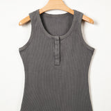 Vintage Distressed Ribbed Mineral Wash Tank Top