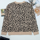 PREORDER Leopard Knitted Cardigan - Black | Dropship