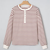 Alice Striped Henley Top | Dropship
