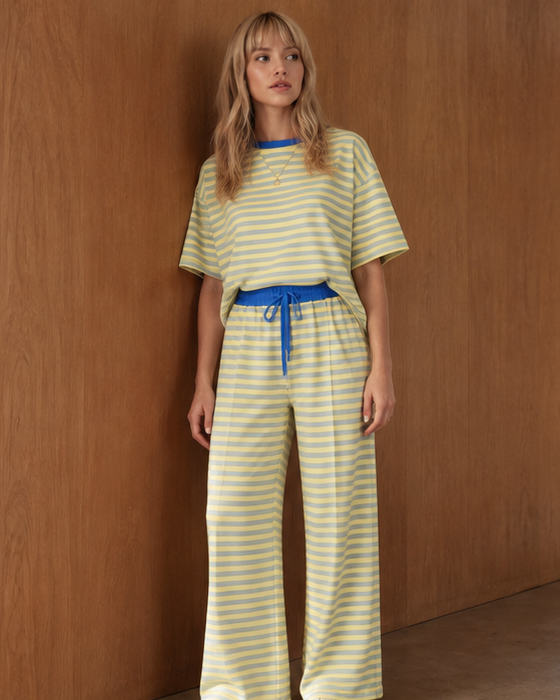 Lexie Drawstring Elastic Waist 2pcs Pant Set