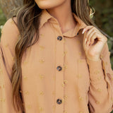 Lennon Button Up - Camel