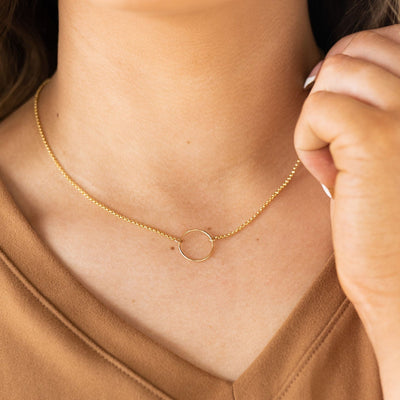 Open Circle Pendant Necklace
