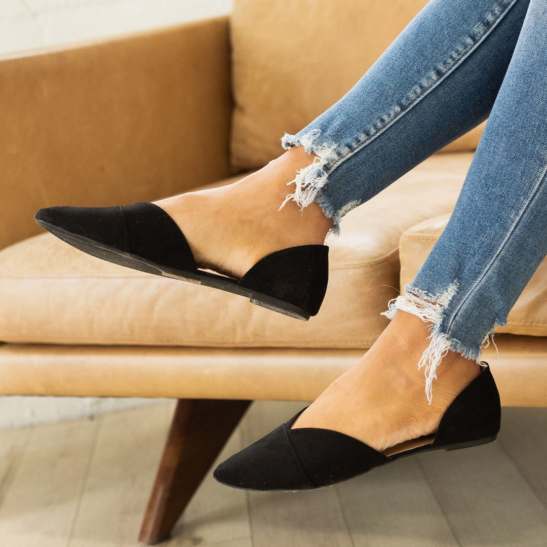 Charlotte Flats - Black Suede