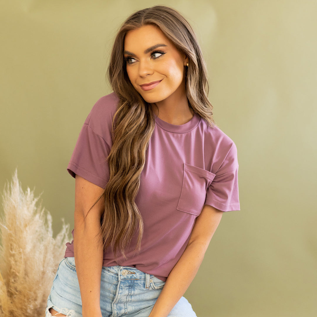 Harper Tee - Dusty Plum