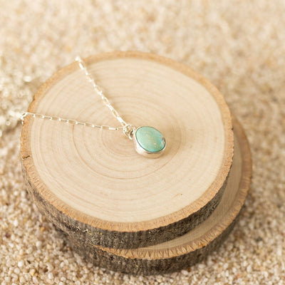 Elongated White Water Turquoise Necklace (Option 3)