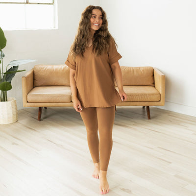 Sadie Loungewear Set - Deep Camel