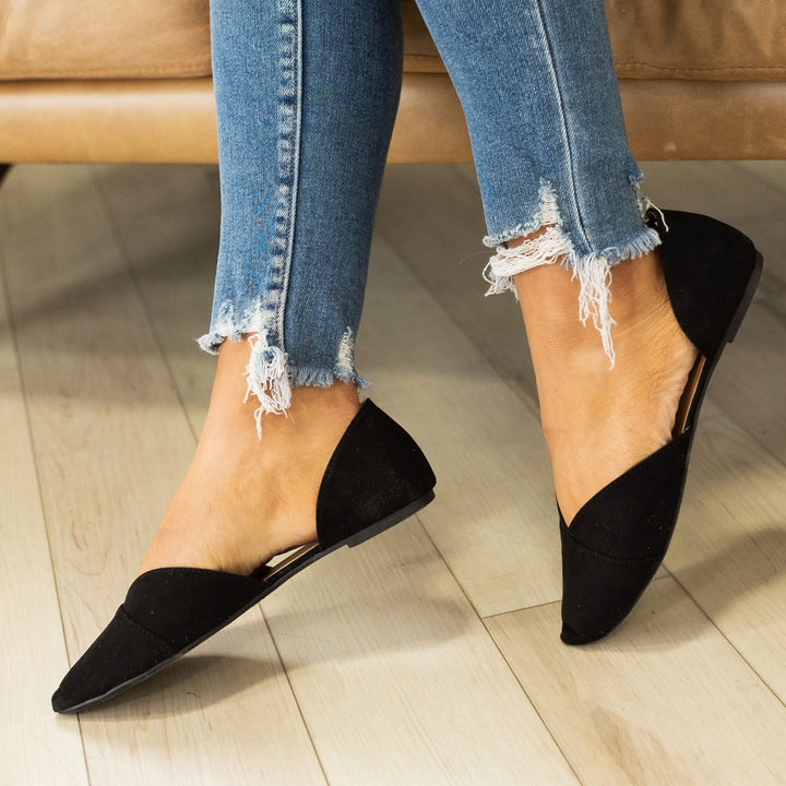 Charlotte Flats - Black Suede