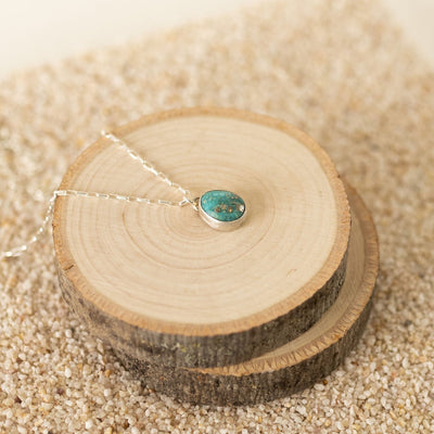 Elongated White Water Turquoise Necklace (Option 2)