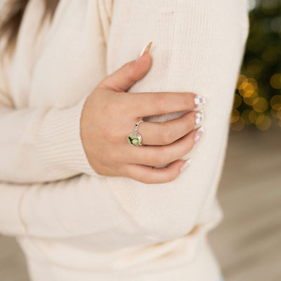 Round Turquoise Ring - Size 8