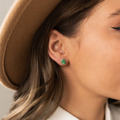 Emerald Valley Stud Earrings (Round/Option 2)
