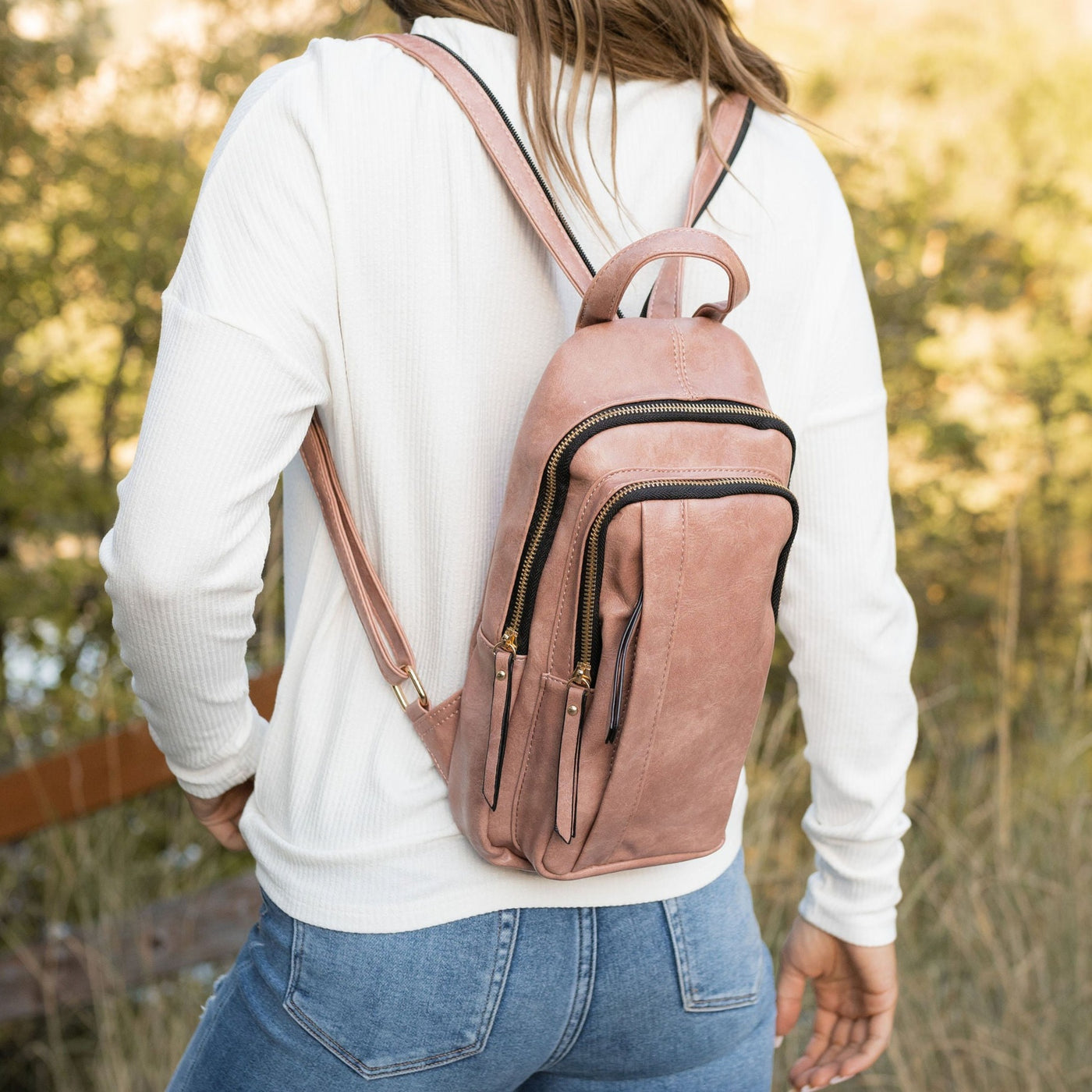 Collins Sling Backpack - Blush