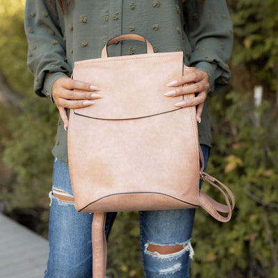 Marlowe Convertible Backpack - Taupe