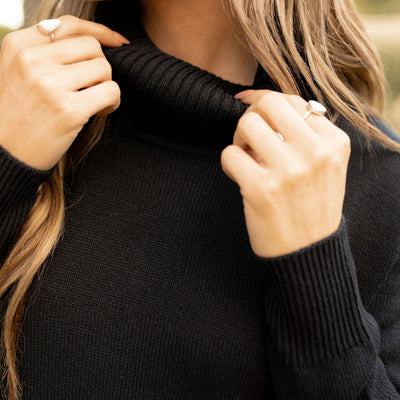 Ava Sweater Dress - Black