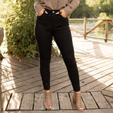 High-Rise Skinny Pants - Black