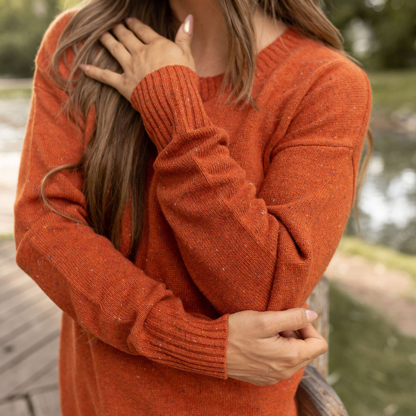 Speckled Sweater - Pumpkin