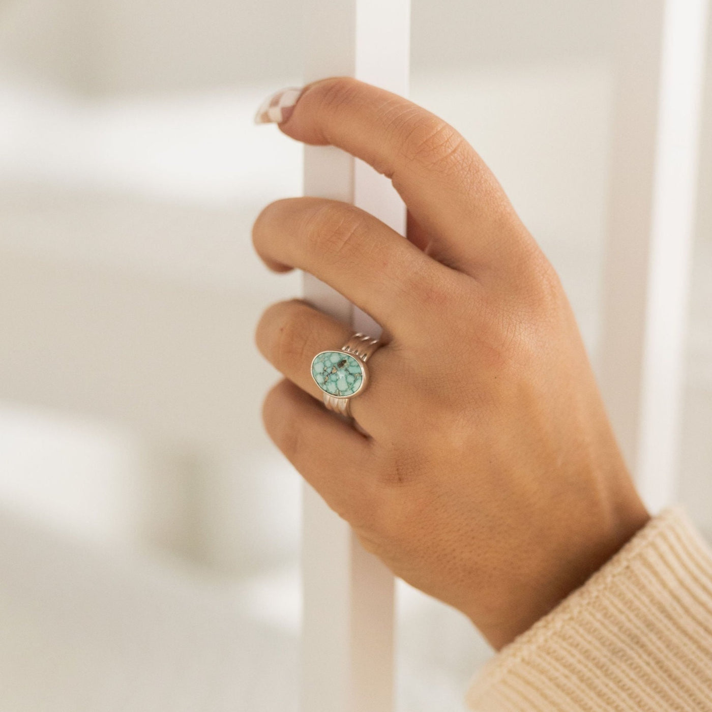 Triple Band White Water Ring - Size 6.5