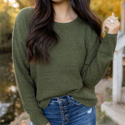 Speckled Sweater - Forest