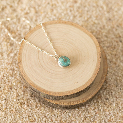 Elongated White Water Turquoise Necklace (Option 1)