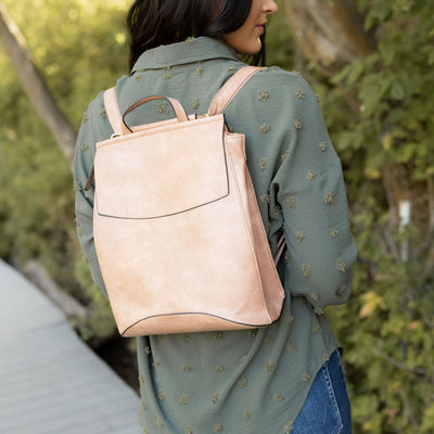 Marlowe Convertible Backpack - Taupe