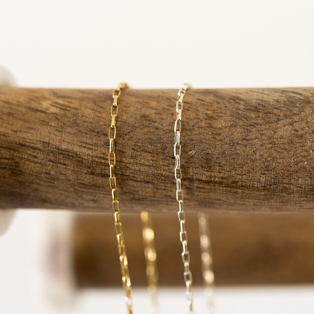 Delicate Elongated Oval Necklace