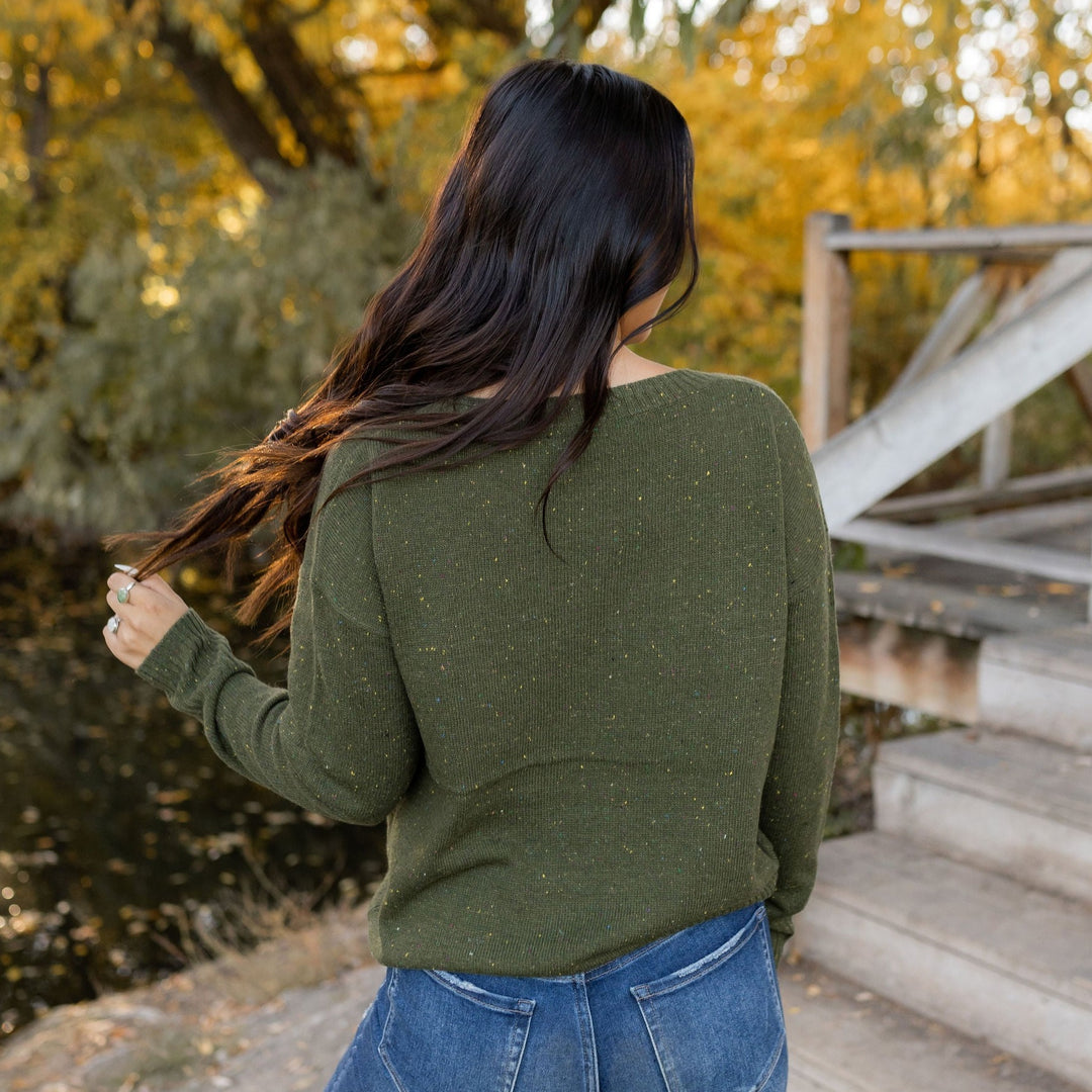 Speckled Sweater - Forest