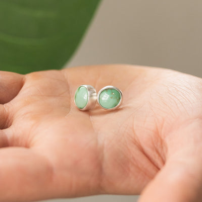 Emerald Valley Stud Earrings (Round/Option 3)