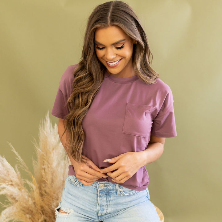 Harper Tee - Dusty Plum