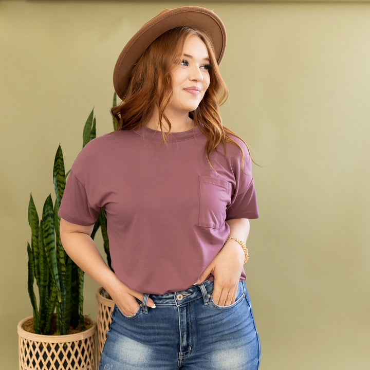 Harper Tee - Dusty Plum