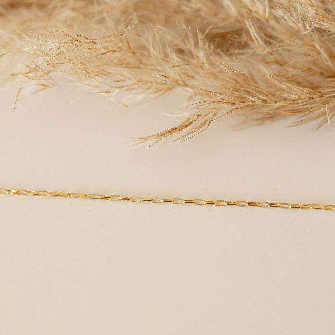 Delicate Elongated Oval Necklace