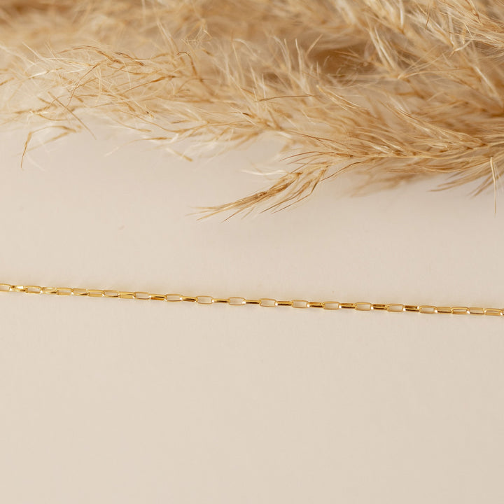 Delicate Elongated Oval Necklace