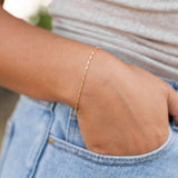 Delicate Elongated Oval Bracelet