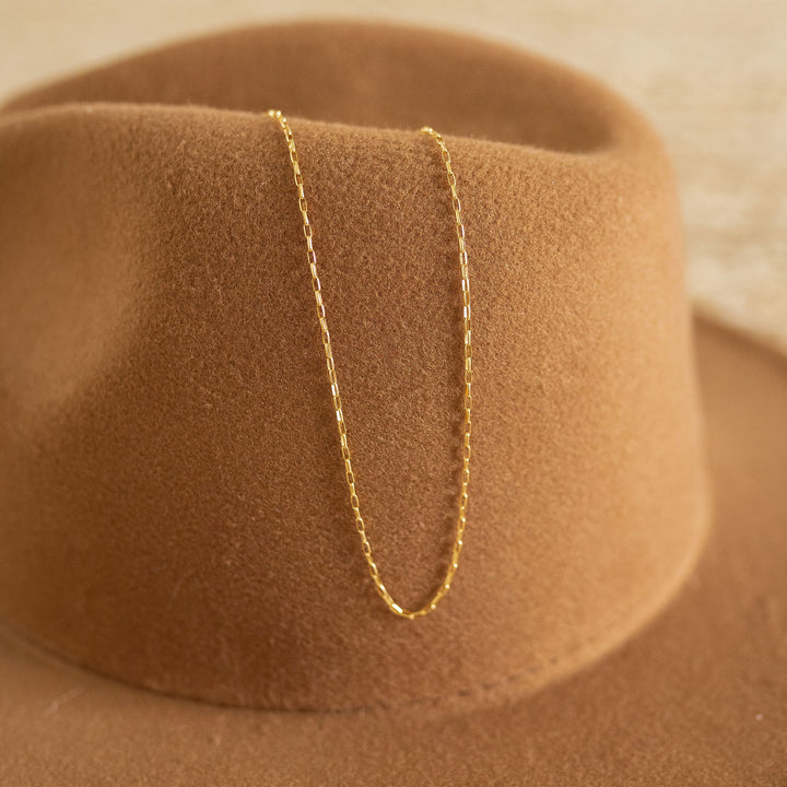 Delicate Elongated Oval Necklace