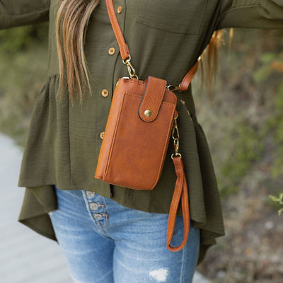 Iris Cell Phone Purse - Brown