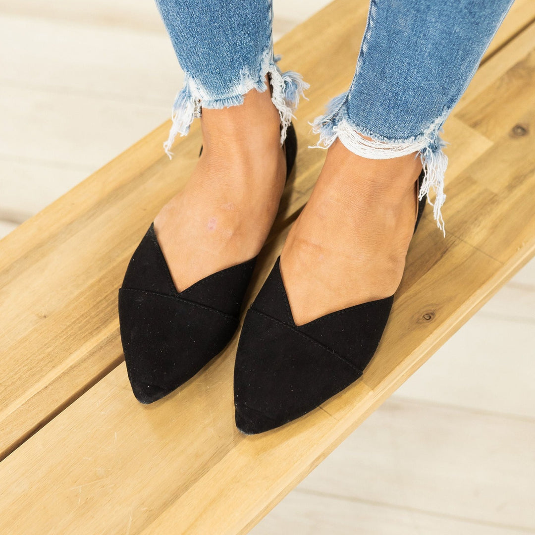 Charlotte Flats - Black Suede