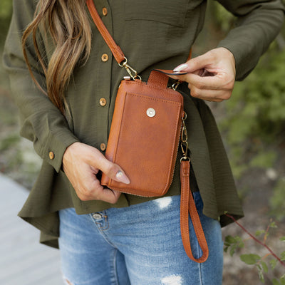 Iris Cell Phone Purse - Brown