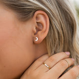 Moon Post Earrings