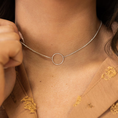 Open Circle Pendant Necklace
