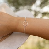 Open Circle Pendant Bracelet