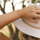 Open Circle Pendant Bracelet