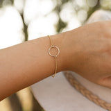 Open Circle Pendant Bracelet
